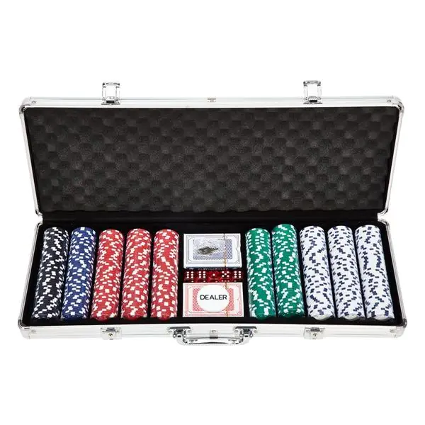 Beenmerg kennis Kameel Pokerset 500 chips Poker Set In Aluminium Koffer 500 delig Pokersets -  Volwassenen 11,5 Gram Chips 2-9 Personen Poker Kaarten - Poker Chips -  SkateZone
