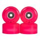 Rookie LED flash wheels Clear Pink 58mm