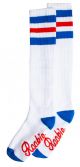Rookie Socks 20'' Mid Calf White/Blue/Red