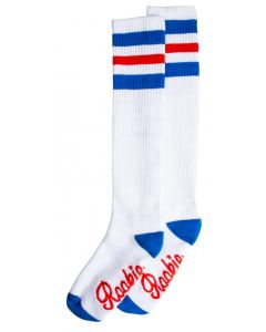 Rookie Socks 20'' Mid Calf White/Blue/Red