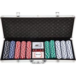 Toevlucht beweging Piepen Pokerset - 500 chips - Poker Set - In Aluminium Koffer - 500 delig -  Pokersets - Volwassenen - 11,5 Gram Chips - 2-9 Personen - Poker Kaarten -  Poker Chips - SkateZone
