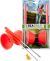 Diabolo rubber including two metal sticks 32,5 cm - red

