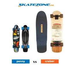 Formaat verschil tussen een pennyboard en een cruiser